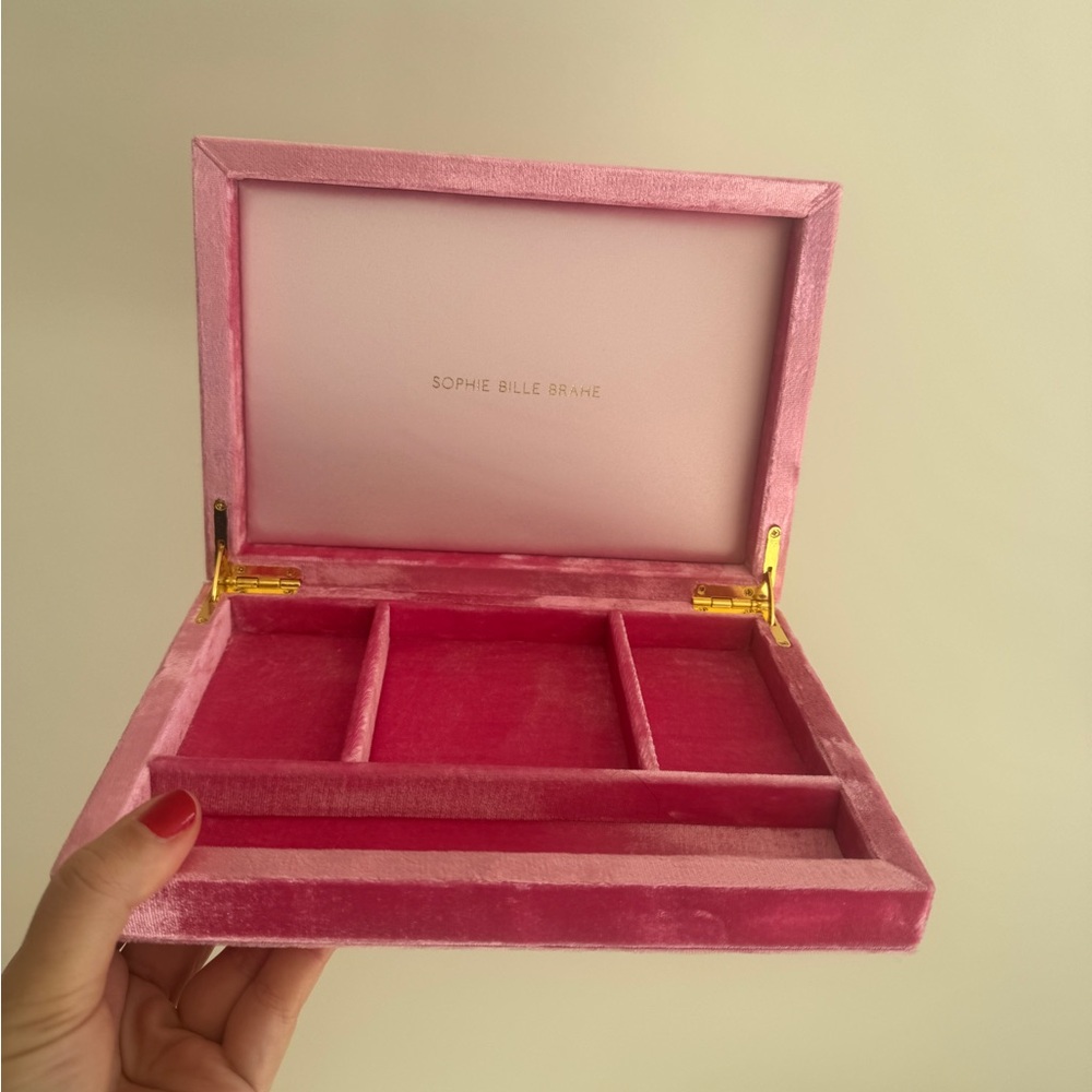 Sophie Bille Brahe Velvet Jewelry Box, Pink